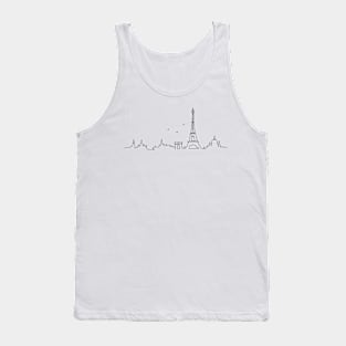 Paris France Cityscape line art Tank Top